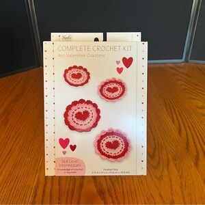 Needle Creations Heart 4-Piece Coaster Crochet Kit